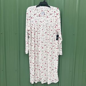 Women’s Knit Velour Long Sleeve Ballet Nightgown Pajama Lounge Size 4X